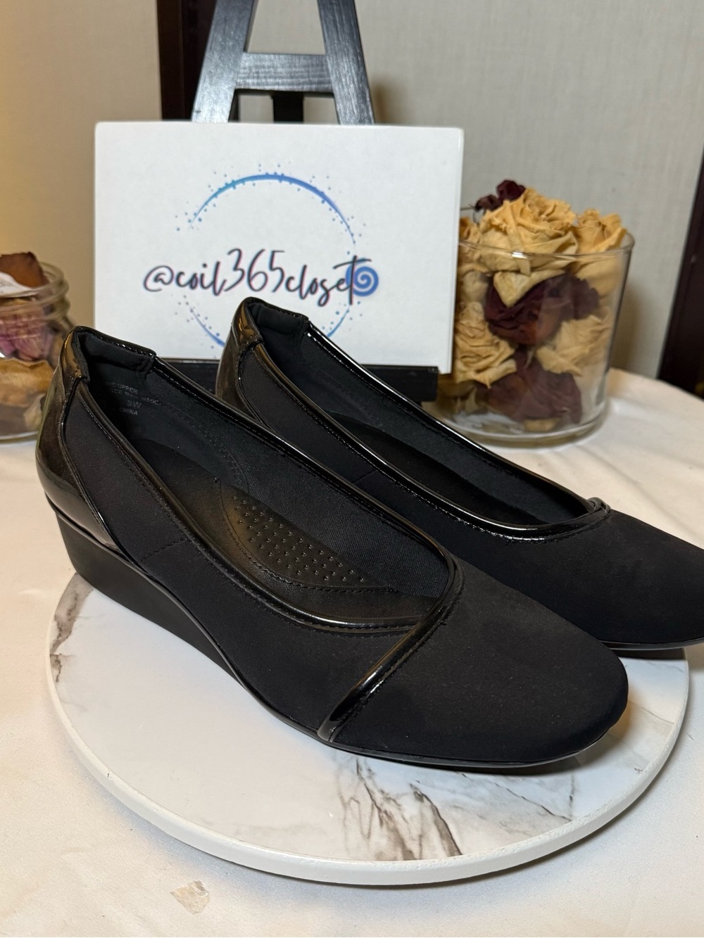 Payless Black Women's Wedge Ballet Flats